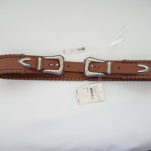 Rebecca Minkoff Size Medium Brown Leather Belt Silver Buckles New NWT main image 5